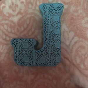 Stand up Letter J Blue/Teal Color